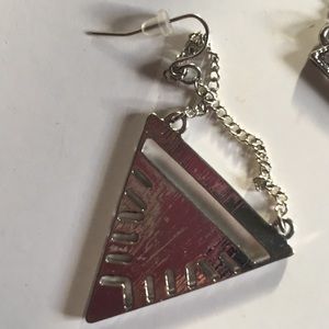 Charlotte Russe Jewelry - Triangle CZ drop earrings Charlotte Russe Jewelry - Triangle CZ drop earrings